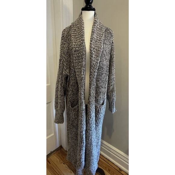 Lucky Brand Cardigan Sweater Open Front Long Brown Duster Women's Extra Large - Picture 1 of 8
